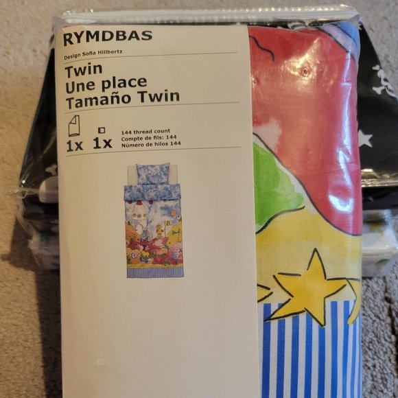 Ikea Rymdbas Twin Kids 2pc Duvet Cover & Pillow Case set - Picture 2 of 3